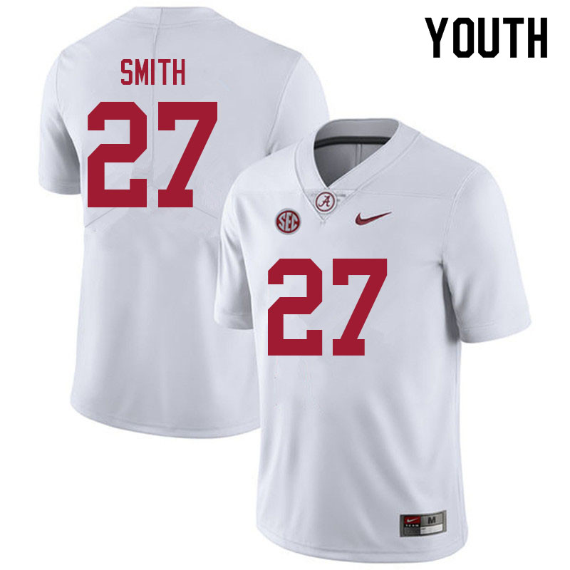Youth #27 DeVonta Smith Alabama Crimson Tide College Football Jerseys Sale-White